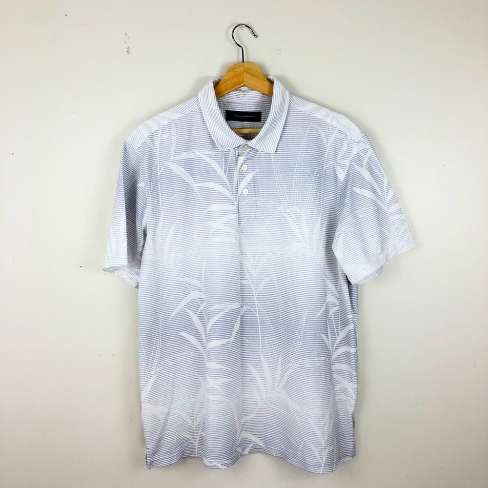 Tommy Bahama Striped Tropical Short Sleeve Polo